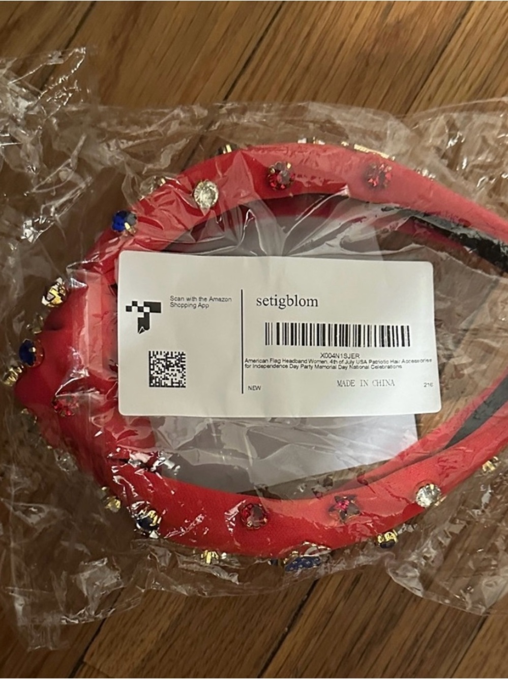 Kids Red Embellished Knot Headband - Picture 2 of 2